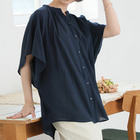 【風通るプレミアム】 フレアスリーブ ワイド ブラウス