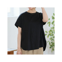 ドライタッチ Tシャツ感覚で着用できる 上品 バックzip カットソー