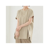 ドライタッチ Tシャツ感覚で着用できる 上品 バックzip カットソー