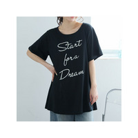 綿100％ 3プリントから選べる、ぽっちゃりさんの夏の味方。お腹が隠れる 大活躍 Tシャツ