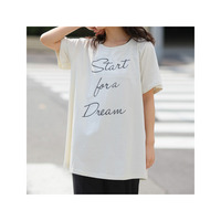 綿100％ 3プリントから選べる、ぽっちゃりさんの夏の味方。お腹が隠れる 大活躍 Tシャツ