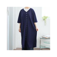 さら肌リブ 着映え カーデ ワンピース