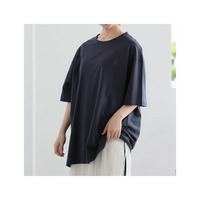 ハピにゃん刺繍・綿100％ ビッグシルエット Tシャツ