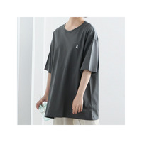 ハピにゃん刺繍・綿100％ ビッグシルエット Tシャツ