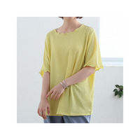可愛いも着やすいも我慢しない！ さらりと着映える ゆるっと楽ちん カット楊柳 Tシャツ