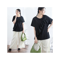 アシメ ラッフル Tシャツ