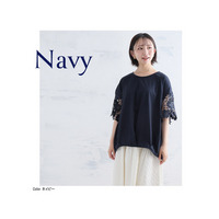 袖レース タケノコタック プルオーバー