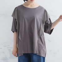 さらさら快適！ 夏のひんやり ラッフル ショルダー Tシャツ