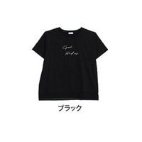 シアー使い 箔プリント Tシャツ
