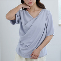 ドレープで作る上品スタイル 2デザイン トップス