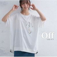 ぶらぶら 猫刺繍 Tシャツ