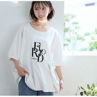 綿100％ 欲しいを叶える 理想ドルマン フロッキー ロゴTシャツ
