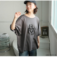 綿100％ 欲しいを叶える 理想ドルマン フロッキー ロゴTシャツ