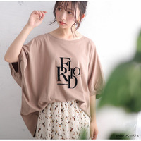 綿100％ 欲しいを叶える 理想ドルマン フロッキー ロゴTシャツ