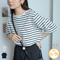 綿100％ 刺しゅう入り ベーシック コットン Tシャツ
