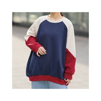 厚すぎないのが着やすい！！配色デザイン ポンチ スウェット トップス