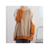 厚すぎないのが着やすい！！配色デザイン ポンチ スウェット トップス