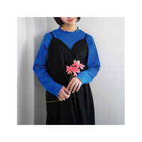 綿タッチで極上の着心地 五分袖/長袖・クルー/プチハイネックが選べる テレコ リブ トップス