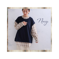 首苦しくない フリルネック プルオーバー