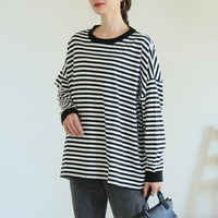 綿100Tシャツ 袖リブ ビッグ プルオーバー