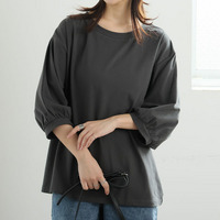 【エアリコTシャツシリーズ】 バルーン 七分袖 トップス