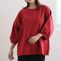 【エアリコTシャツシリーズ】 バルーン 七分袖 トップス
