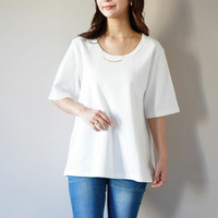 名品！選べるシルエット 綿 ベーシックロンT コットン Tシャツ ラウンドネック 長袖 半袖 深Uネック