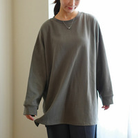 スウェット苦手さんも嬉しい！ 綿 トレーナーライク Tシャツ コットン ロンT 長袖 七分袖 ビッグシルエット
