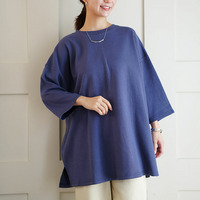 新色追加！スウェット苦手さんも嬉しい！ 綿 トレーナーライク Tシャツ コットン ロンT 長袖 七分袖 ビッグシルエット