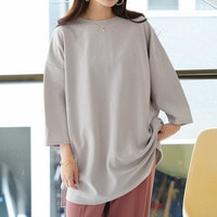 【再入荷】新色追加！スウェット苦手さんも嬉しい！ 綿 トレーナーライク Tシャツ コットン ロンT 長袖 七分袖 ビッグシルエット