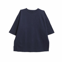 【再入荷】新色追加!スウェット苦手さんも嬉しい! 綿 トレーナーライク Tシャツ コットン ロンT 長袖 七分袖 ビッグシルエット