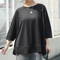 接触冷感 七分袖 レーヨン カノコ ドルマン トップス