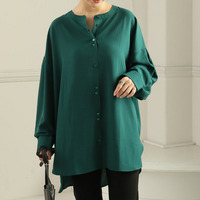 首苦しくない！イージーケア ノーカラー シャツ