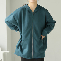 いつだって綺麗!ムレにくい!! なめらかさらり 美人な ダンボール ジップパーカー スウェット