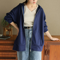 いつだって綺麗!ムレにくい!! なめらかさらり 美人な ダンボール ジップパーカー スウェット