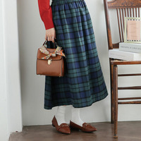 フランネル チェック フレアスカート