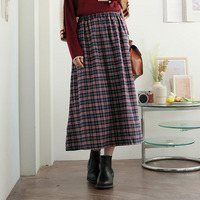 フランネル チェック フレアスカート