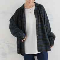 フランネルチェック サイドタックシャツ ブラウス