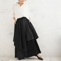 レイヤード ワイドパンツ