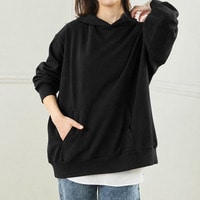 【再入荷】【裏起毛の服苦手さんにおススメ】ゆるシルエット パーカー スウェット