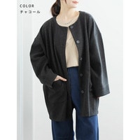【再入荷】カーデ感覚で羽織れるのがいい！！ ストレッチ素材の コクーン ジャケット