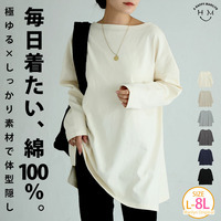 体型選ばない 定番バスク しっかりめ 綿100％ Tシャツ