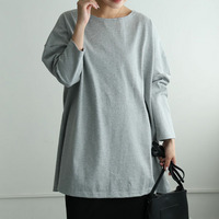 体型選ばない 定番バスク しっかりめ 綿100％ Tシャツ