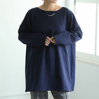 体型選ばない 定番バスク しっかりめ 綿100％ Tシャツ