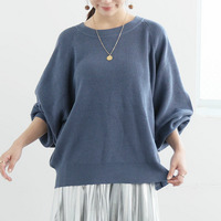 短丈でスタイルアップ トレンドが決まる 畦ニット