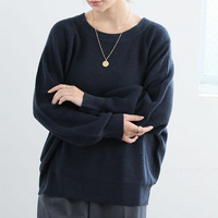 短丈でスタイルアップ トレンドが決まる 畦ニット