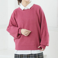 短丈でスタイルアップ トレンドが決まる 畦ニット