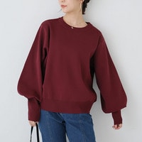【再入荷】二の腕 激やせ ぽわん袖 ニット