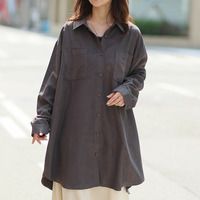 脱窮屈！ 背中が伸びる コール天シャツ 起毛 シャツ