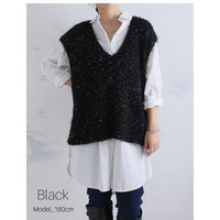 ブラッシュフェザー Vネック ベスト